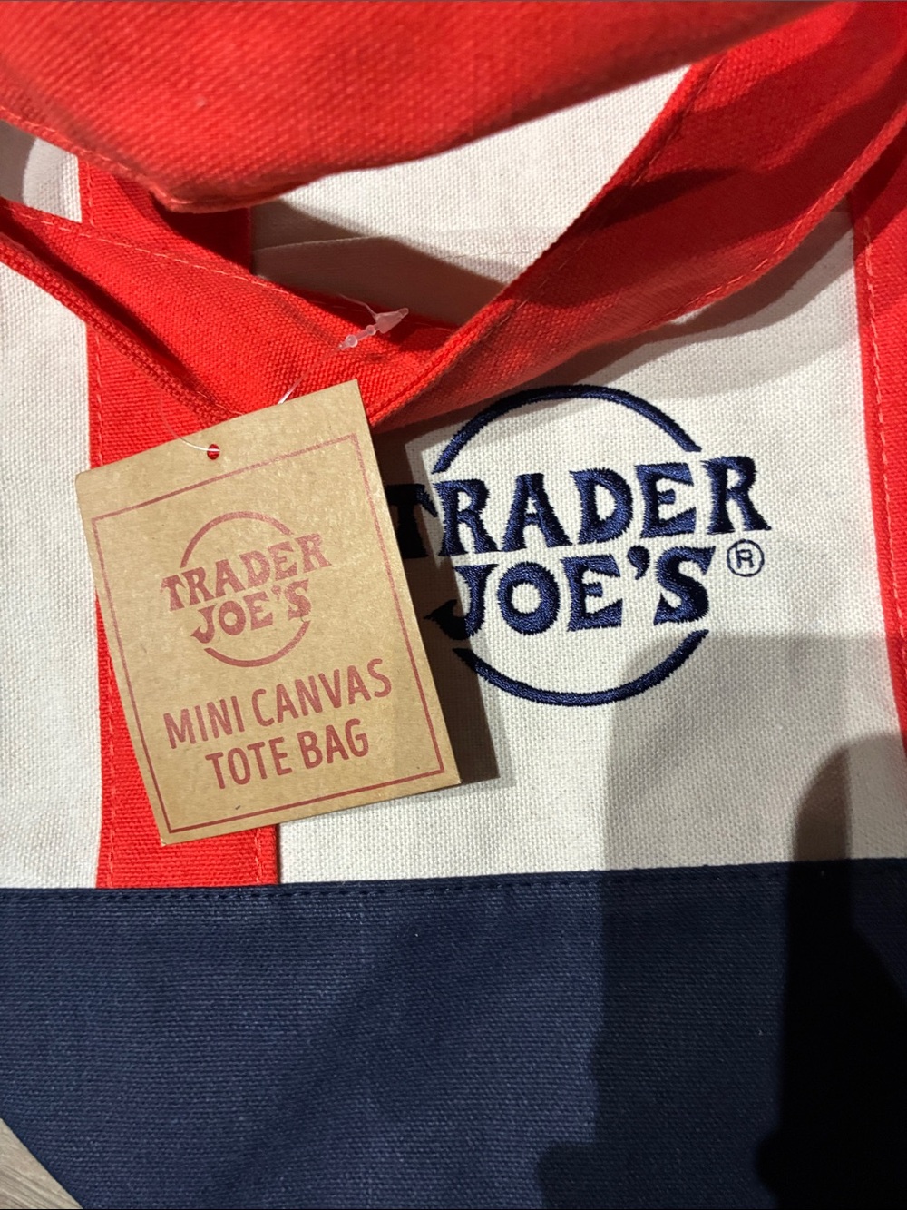 Bay FC x Trader Joe’s Mini Canvas Tote Bag with Red Handles and Bay FC bonus hat - Picture 6 of 8